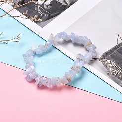 女の子の女性のための天然混合石チップビーズストレッチブレスレット  内径：2インチ（5cm）  3個/セット&nbsp;BJEW-JB06647