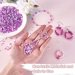 ガラスビーズ  ライス＆チューブ＆ルーズ  混合スタイル  DIYブレスレットジュエリー作成キット  パープル  1.5~4.5mm  30 G /袋&nbsp;JX548L