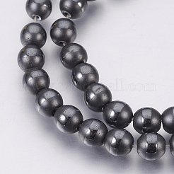 Electroplate Non-Magnetic Synthetic Hematite Beads Strands&nbsp;G-F585-C-6mm