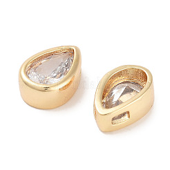 Brass Cubic Zirconia Beads&nbsp;KK-C051-60G-05