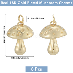 8Pcs Brass Pendants&nbsp;KK-BBC0020-18