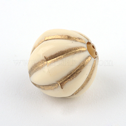 Pumpkin Plating Acrylic Beads&nbsp;X-PACR-Q102-200A