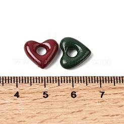 真鍮製エナメルペンダント  鉛フリー＆カドミウムフリー  ハートチャーム  18KGP本金メッキ  12.5x11x3.5mm  穴：3.5mm&nbsp;KK-H002-61G-RS