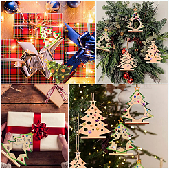 Blank Unfinished Wood Christmas Tree Party Decorations&nbsp;DIY-SP0005-89