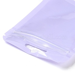 長方形のプラスチック製ジッパー付きギフトバッグ  透明窓付き再封可能な袋  ライラック  10x7.5x0.15cm  片側の厚さ：2.5ミル（0.065mm）&nbsp;OPP-B006-02A-03