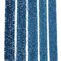 電気メッキガラスビーズセット  パール光沢メッキ  多面カット  ロンデル  スチールブルー  3.5~3.8x3mm  穴：0.8~1mm  約105~110個/連  29~31cm&nbsp;EGLA-A044-T3mm-A27