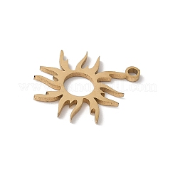 ステンレスペンダント201個  太陽のチャーム  レーザー切断  18KGP本金メッキ  16x13.5x1mm  穴：1.2mm&nbsp;STAS-K298-03G
