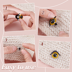 樹脂工芸人形の目  ぬいぐるみの目  diyの人形のおもちゃの人形のプラシ天の動物の作成のため  ミックスカラー  18.5x15.5~16mm&nbsp;DIY-GA0002-91