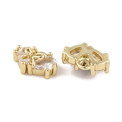 Brass Micro Pave Clear Cubic Zirconia Charms&nbsp;LS-KK-L212-20G