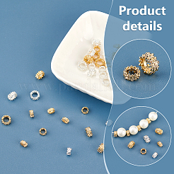 40Pcs 4 Style Eco-Friendly Rack Plating Brass Beads&nbsp;KK-PH0006-20