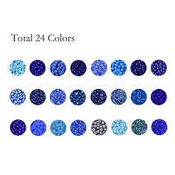 600G 24 Colors Glass Seed Beads&nbsp;SEED-JP0008-05-4mm
