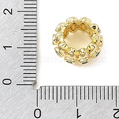 Brass Micro Pave Cubic Zirconia Beads&nbsp;CU-CBA389D-01G-02