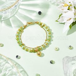 1連売り天然サーペンタインビーズ連売り  ヒシビーズ  フラットラウンド/ディスク  6x3mm  穴：0.8mm  約136個/連  16インチ（40.8cm）&nbsp;G-OC0003-10