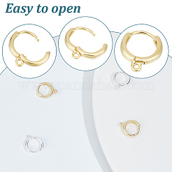 4Pcs 2 Style 925 Sterling Silver Hoop Earrings&nbsp;STER-GO0001-07