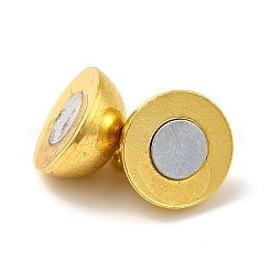 ループ付き真鍮製マグネットクラスプ  ラウンド  ミックスカラー  ミックスカラー  19x12mm  穴：2mm&nbsp;MC022-M