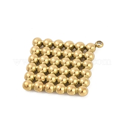 304ステンレスペンダント  イオンプレーティング（ip）  18KGP本金メッキ  菱形  26.5x24x3mm  穴：1.4mm&nbsp;STAS-I325-114B-G