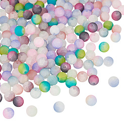 200Pcs 10 Colors Crackle Glass Beads Strands&nbsp;GLAA-TA0003-31B