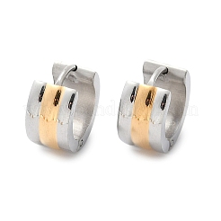 304 Stainless Steel Polishing Effect Hoop Earrings&nbsp;EJEW-M001-36GP-A