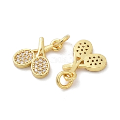 Brass Micro Pave Cubic Zirconia Pendants&nbsp;KK-U073-08G