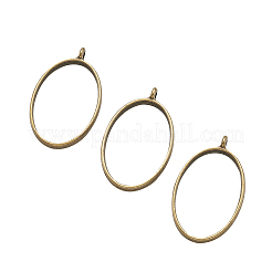 Rack Plating Alloy Open Back Bezel Pendants&nbsp;PALLOY-TA0001-10AB