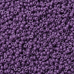 MIYUKIラウンドロカイユビーズ  日本製シードビーズ  11/0  （rr4490)デュラコート染め不透明アネモネ  2x1.3mm  穴：0.8mm  約50000個/ポンド&nbsp;SEED-G007-RR4490