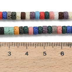 合成溶岩岩ビーズ連売り  染め  ディスク  ヒシビーズ  ミックスカラー  4.5~5x2.5~3mm  穴：0.8mm  約136~146個/連  14.76~15''（37.5~38.1センチメートル）&nbsp;G-A317-A01-02