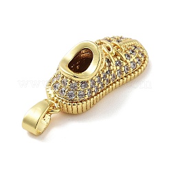 Brass Micro Pave Cubic Zirconia Pendants&nbsp;KK-F877-12G
