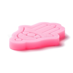 ハムサハンド/ミリアムペンダントシリコンモールドのハンド  レジン型  UVレジン＆エポキシ樹脂のジュエリー作り用  ショッキングピンク  73x52x8mm  穴：5mm&nbsp;DIY-F104-02