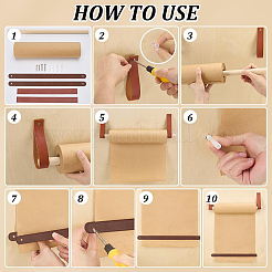 PU Leather Wall-mounted Towel Holder&nbsp;HJEW-PH0001-99
