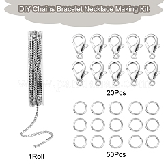 DIY Chains Bracelet Necklace Making Kit&nbsp;DIY-YW0005-82P