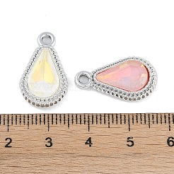 UV Plating Alloy with Mixed Color Glass Rhinestone Pendants&nbsp;FIND-M018-35P