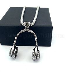 Vintage Hip-Hop 304 Stainless Steel Headset Pendant Necklaces for Men Women&nbsp;NI7157