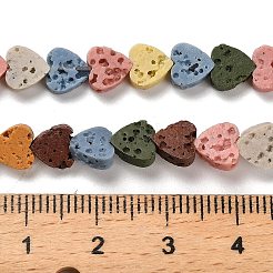 Synthetic Lava Rock Dyed Beads Strands&nbsp;G-R010-01E