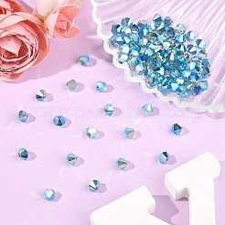 プレシオサ®クリスタルビーズ  チェコクリスタル  双円錐形(451 69 302 ロンデル)  60100 20000 インディコライト AB 2x  5mm  穴：1mm&nbsp;X-PRC-BA5-60100-20000
