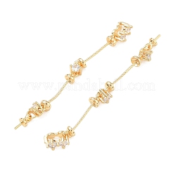 Brass Pave Cubic Zirconia Pendant Bails&nbsp;KK-C172-06G