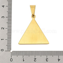 イオンプレーティング（IP）304ステンレスペンダント  トライアングルチャーム  ゴールドカラー  26.5x26x2mm  穴：4.5x9.5mm&nbsp;STAS-D112-10G