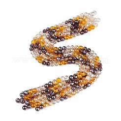 Electroplate Transparent Glass Beads Strands&nbsp;EGLA-Q135-8MM-C09