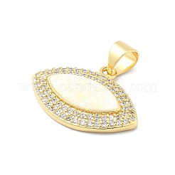Brass Micro Pave Clear Cubic Zirconia Pendants&nbsp;KK-A221-11G
