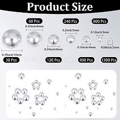 3000Pcs ABS Imitation Pearl Cabochons&nbsp;KY-CY0001-09