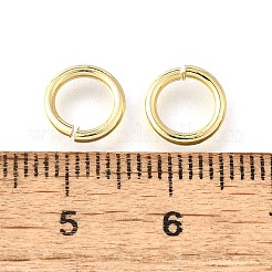 真鍮製オープンタイプ丸カン  ラウンド  長持ちメッキ  カドミウムフリー＆鉛フリー  ラックめっき  18KGP本金メッキ  8x1.2mm  17ゲージ  内径：5.5mm&nbsp;KK-V007-004G-04