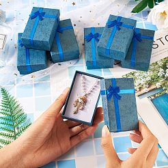 Rectangle Paper Jewelry Gift Boxes with Bowknot&nbsp;CON-TAC0010-79B