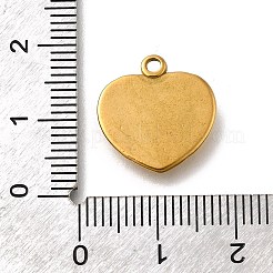 304ステンレスペンダント  蝶のチャーム付きハート  イオンプレーティング（ip）  18KGP本金メッキ  15.5x15.5x2.5mm  穴：1.5mm&nbsp;STAS-C119-07G