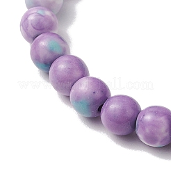 4Pcs Synthetic Ocean White Jade Beads Stretch Bracelets for Women Men&nbsp;BJEW-JB11300