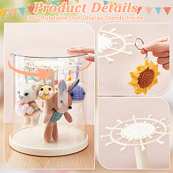 Clear ABS Plastic Doll Display Cases&nbsp;DJEW-WH0028-010