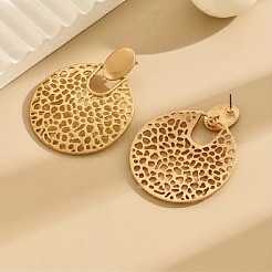 Hollow Out Zinc Alloy Dangle Stud Earrings&nbsp;FS-WGB1409-01