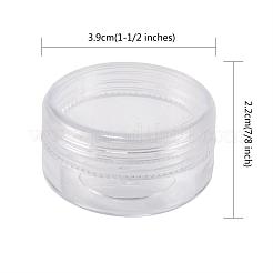 プラスチックビーズ収納ケース  シードビーズ容器  ラウンド  直径約3.9 CM  高さ2.2センチ  容量：10ml（0.34液量オンス）&nbsp;X-C076Y