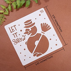 16 Sheets 16 Style PET Drawing Stencil&nbsp;DIY-SZ0003-80