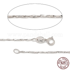 Anti-Tarnish Rhodium Plated 925 Sterling Silver Chain Necklaces&nbsp;STER-F039-12P