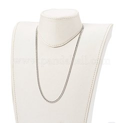 Non-Tarnish 304 Stainless Steel Diamond Cut Cuban Link Chain Necklaces&nbsp;NJEW-JN03368-01