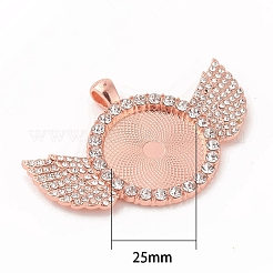 Alloy Pendant Cabochon Setting&nbsp;ALRI-WH0005-11RG